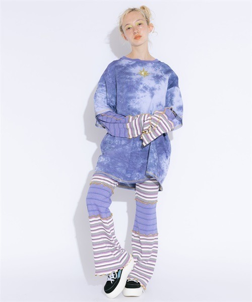 Candy Stripper(キャンディストリッパー)の「MISCHIEVOUS TIE DYE トップス(Tシャツ/カットソー・レディース・ライトブルー/ライトグリーン/パープル・2)」の15枚目の写真