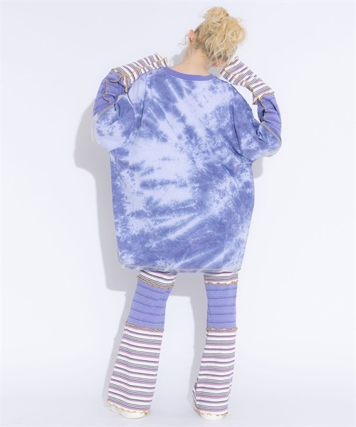 Candy Stripper(キャンディストリッパー)の「MISCHIEVOUS TIE DYE トップス(Tシャツ/カットソー・レディース・ライトブルー/ライトグリーン/パープル・2)」の11枚目の写真