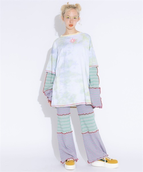Candy Stripper(キャンディストリッパー)の「MISCHIEVOUS TIE DYE トップス(Tシャツ/カットソー・レディース・ライトブルー/ライトグリーン/パープル・2)」の13枚目の写真