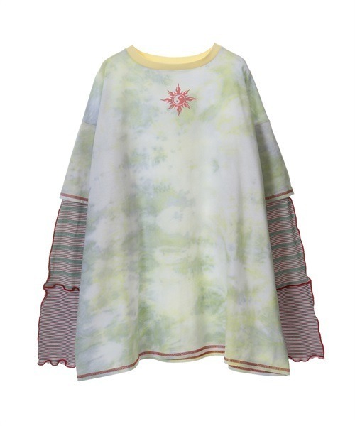 Candy Stripper(キャンディストリッパー)の「MISCHIEVOUS TIE DYE トップス(Tシャツ/カットソー・レディース・ライトブルー/ライトグリーン/パープル・2)」の5枚目の写真
