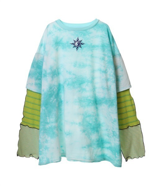 Candy Stripper(キャンディストリッパー)の「MISCHIEVOUS TIE DYE トップス(Tシャツ/カットソー・レディース・ライトブルー/ライトグリーン/パープル・2)」の7枚目の写真