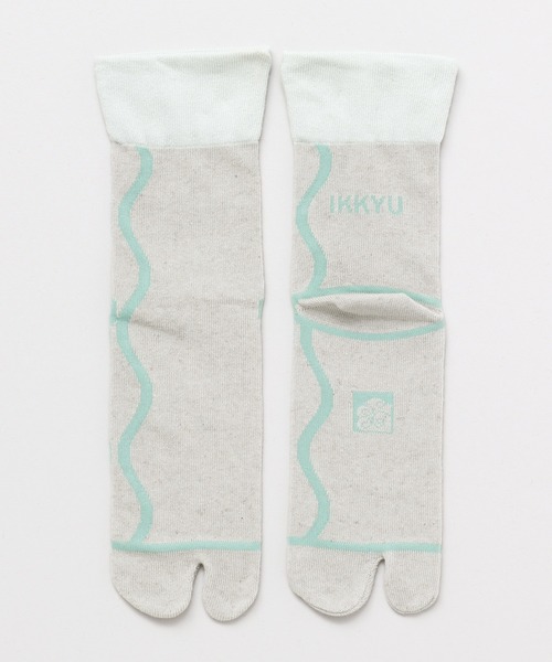 カヤ（カヤ）の「【カヤ】-IKKYU- 一休 麻混足袋型くつ下23～25cm（ソックス/靴下・レディース・ライトピンク/ライトブルー/ライトグリーン・FREE）」の2枚目の写真