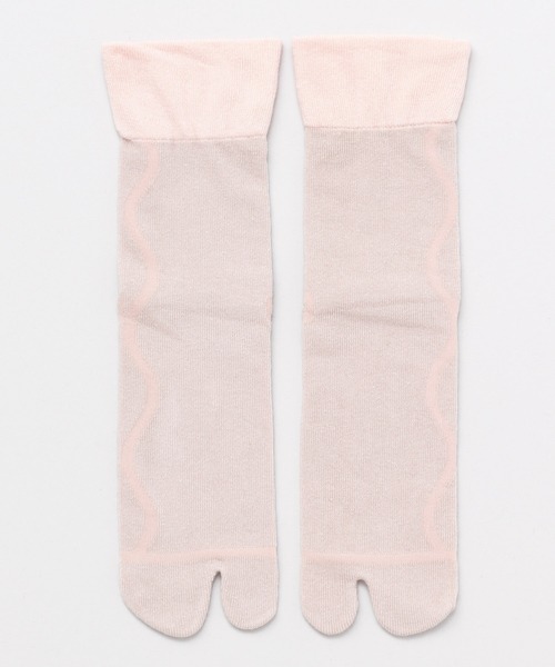 カヤ（カヤ）の「【カヤ】-IKKYU- 一休 麻混足袋型くつ下23～25cm（ソックス/靴下・レディース・ライトピンク/ライトブルー/ライトグリーン・FREE）」の4枚目の写真