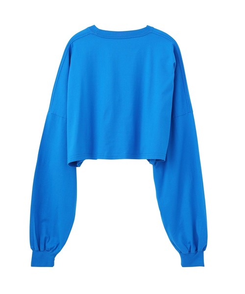 X-girl(エックスガール)の「SATIN PATCH L/S WIDE TEE(Tシャツ/カットソー・レディース・ブラック/ブルー/ホワイト・S/M)」の10枚目の写真