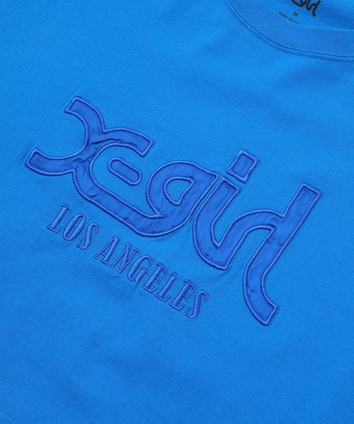 X-girl(エックスガール)の「SATIN PATCH L/S WIDE TEE(Tシャツ/カットソー・レディース・ブラック/ブルー/ホワイト・S/M)」の12枚目の写真