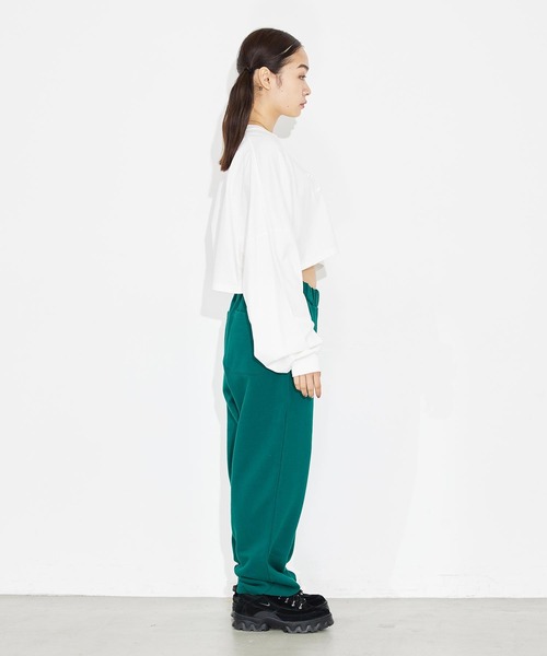 X-girl(エックスガール)の「SATIN PATCH L/S WIDE TEE(Tシャツ/カットソー・レディース・ブラック/ブルー/ホワイト・S/M)」の21枚目の写真