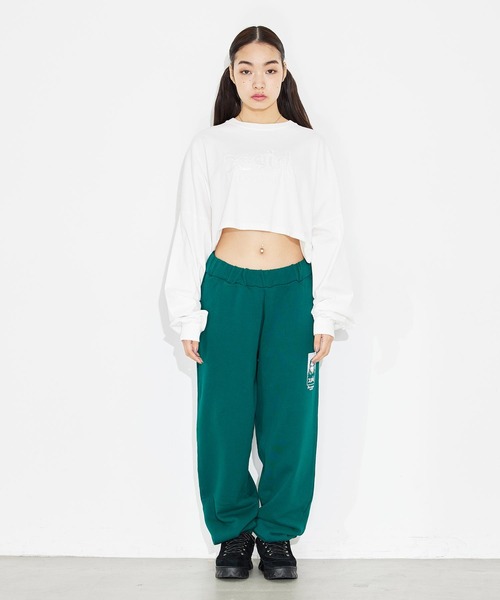 X-girl(エックスガール)の「SATIN PATCH L/S WIDE TEE(Tシャツ/カットソー・レディース・ブラック/ブルー/ホワイト・S/M)」の20枚目の写真