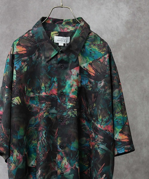 Right-on(ライトオン)の「【WEB限定】 総柄シャツ(シャツ/ブラウス・メンズ・ピンク/ダークグレー/ブラック/ブルー/ブラック×ブルー/グレー/サックスブルー/ライム/グリーン/ホワイト/ブラック×レッド・L/M/XL)」の7枚目の写真