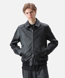 SOPHNET.（ソフネット）の「LEATHER ZIP JACKET（ブルゾン）」 - WEAR