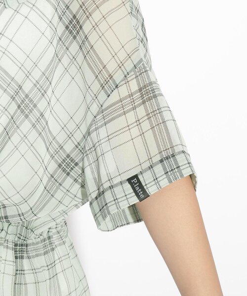 PINK-latte（ピンクラテ）の「◆レイヤード風透けシャツトップス（シャツ/ブラウス・キッズ・ピンク系その他/ホワイト系4/ライトグリーン系1・15 /14/16）」の12枚目の写真