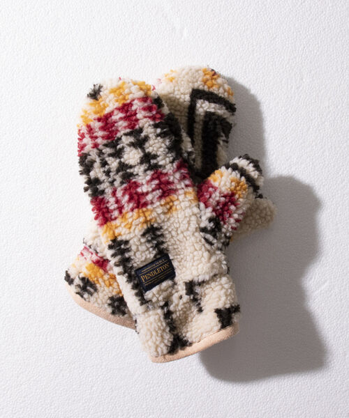 PENDLETON（ペンドルトン）の「【PENDLETON/ペンドルトン】別注HARDING ボアグローブ 手袋 ミトン フリース（手袋・メンズ・ホワイト系その他/ブラック系その他/ベージュ系その他・FREE）」の6枚目の写真