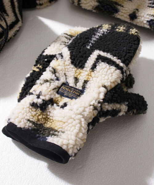 PENDLETON（ペンドルトン）の「【PENDLETON/ペンドルトン】別注HARDING ボアグローブ 手袋 ミトン フリース（手袋・メンズ・ホワイト系その他/ブラック系その他/ベージュ系その他・FREE）」の7枚目の写真
