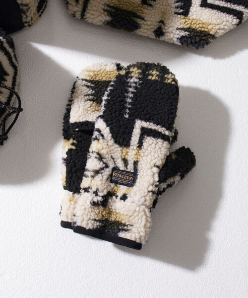 PENDLETON（ペンドルトン）の「【PENDLETON/ペンドルトン】別注HARDING ボアグローブ 手袋 ミトン フリース（手袋・メンズ・ホワイト系その他/ブラック系その他/ベージュ系その他・FREE）」の8枚目の写真