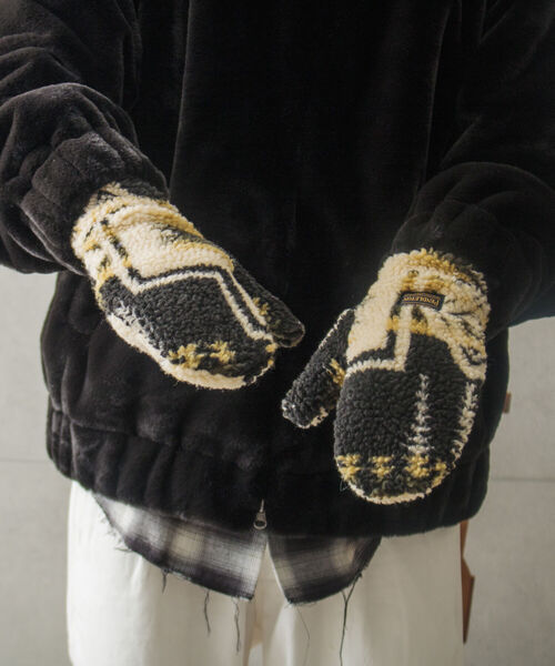 PENDLETON（ペンドルトン）の「【PENDLETON/ペンドルトン】別注HARDING ボアグローブ 手袋 ミトン フリース（手袋・メンズ・ホワイト系その他/ブラック系その他/ベージュ系その他・FREE）」の9枚目の写真