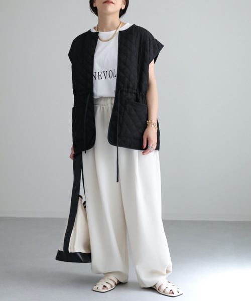 ap retro（アプレトロ）の「AW キルティングベスト（ベスト・レディース・ブラック/アイボリー/カーキ・FREE）」の16枚目の写真