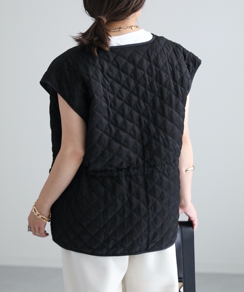 ap retro（アプレトロ）の「AW キルティングベスト（ベスト・レディース・ブラック/アイボリー/カーキ・FREE）」の10枚目の写真