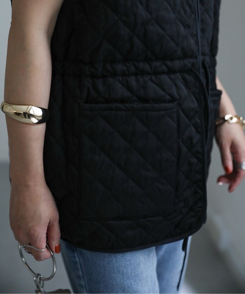 ap retro（アプレトロ）の「AW キルティングベスト（ベスト・レディース・ブラック/アイボリー/カーキ・FREE）」の21枚目の写真
