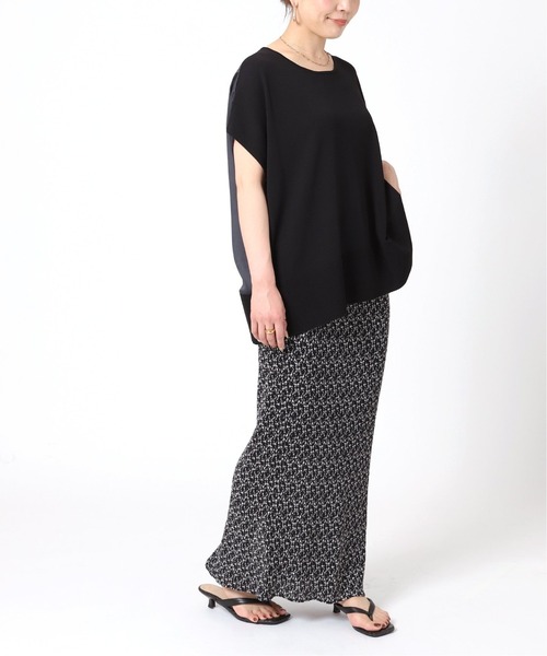 B.C STOCK（ベーセーストック）の「フラワープリーツタイトスカート（スカート・レディース・ブラック/ブラウン/グリーン・FREE）」の6枚目の写真