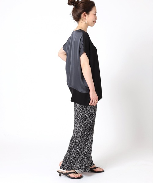 B.C STOCK（ベーセーストック）の「フラワープリーツタイトスカート（スカート・レディース・ブラック/ブラウン/グリーン・FREE）」の7枚目の写真