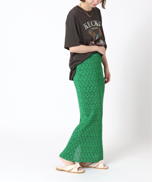 B.C STOCK（ベーセーストック）の「フラワープリーツタイトスカート（スカート・レディース・ブラック/ブラウン/グリーン・FREE）」の13枚目の写真