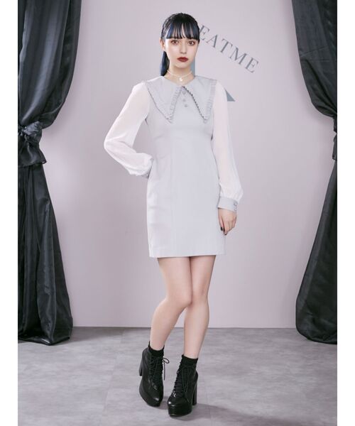 EATME（イートミー）の「BIGカラータイトワンピース（ワンピース・レディース・グレー/ブラック/その他1・SMALL/MEDIUM）」の22枚目の写真