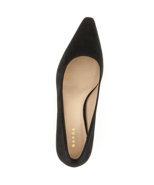 RANDA（ランダ）の「ヒールコンシャススエードパンプス（パンプス・レディース・ブラック/グレイッシュベージュ・22.5/23/23.5/24/24.5/25/25.5/22）」の11枚目の写真