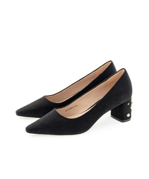 RANDA（ランダ）の「ヒールコンシャススエードパンプス（パンプス・レディース・ブラック/グレイッシュベージュ・22.5/23/23.5/24/24.5/25/25.5/22）」の17枚目の写真