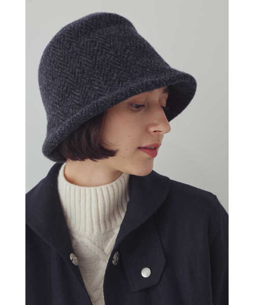 human woman（ヒューマンウーマン）の「◆ヘリンボーン柄ハット（ハット・レディース・カーキ/グレー系その他・FREE）」の3枚目の写真