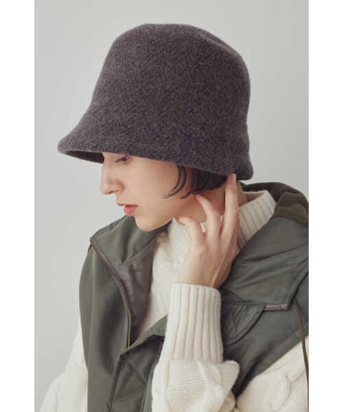 human woman（ヒューマンウーマン）の「◆ヘリンボーン柄ハット（ハット・レディース・カーキ/グレー系その他・FREE）」の10枚目の写真