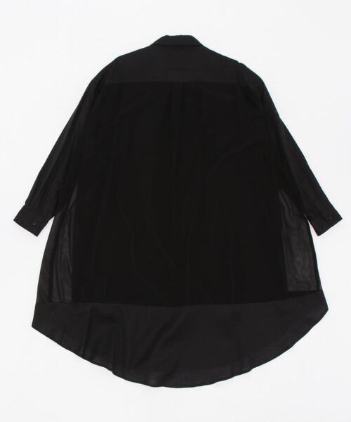 gomme（ゴム）の「C/Wビエラ　ロングシャツ（シャツ/ブラウス・レディース・ブラック/ベージュ・MEDIUM）」の17枚目の写真