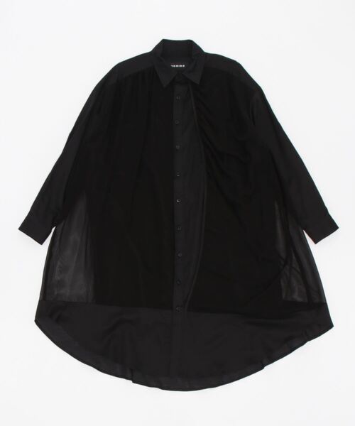 gomme（ゴム）の「C/Wビエラ　ロングシャツ（シャツ/ブラウス・レディース・ブラック/ベージュ・MEDIUM）」の22枚目の写真