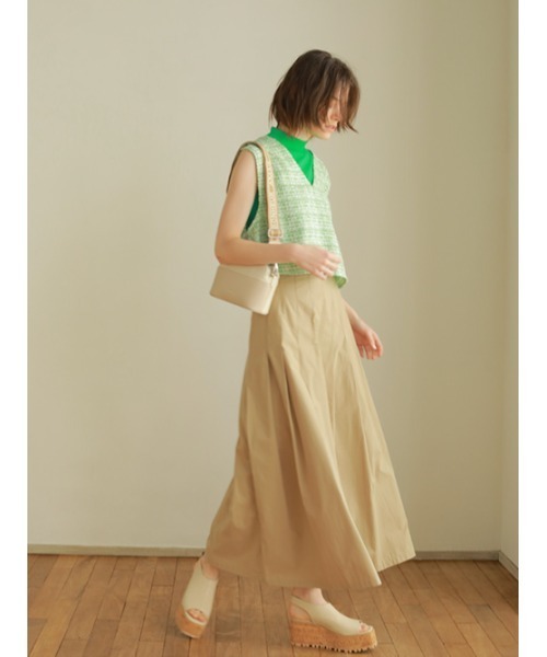 AMAIL(アマイル)の「Casual almond skirt(スカート・レディース・ブラック/ベージュ・S/M)」の7枚目の写真
