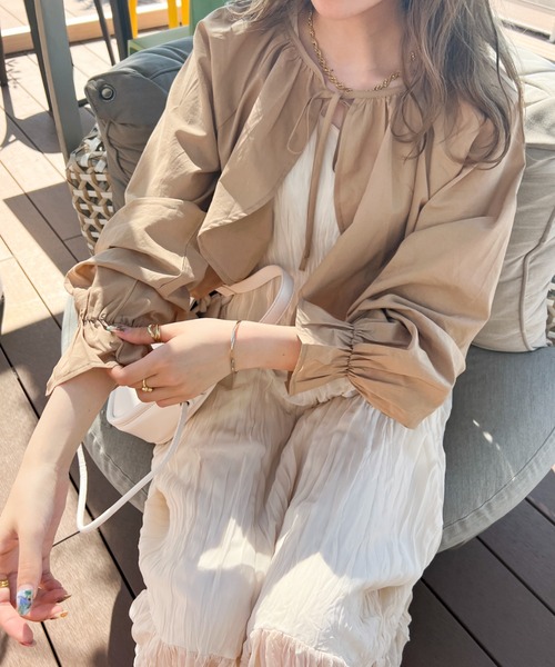 Ambre Ciel(アンブルシエル)の「2WAYボレロブラウス/【WEB/EC限定商品】(シャツ/ブラウス・レディース・ベージュ/アイボリー・FREE)」の2枚目の写真