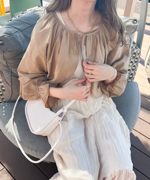 Ambre Ciel(アンブルシエル)の「2WAYボレロブラウス/【WEB/EC限定商品】(シャツ/ブラウス・レディース・ベージュ/アイボリー・FREE)」の8枚目の写真