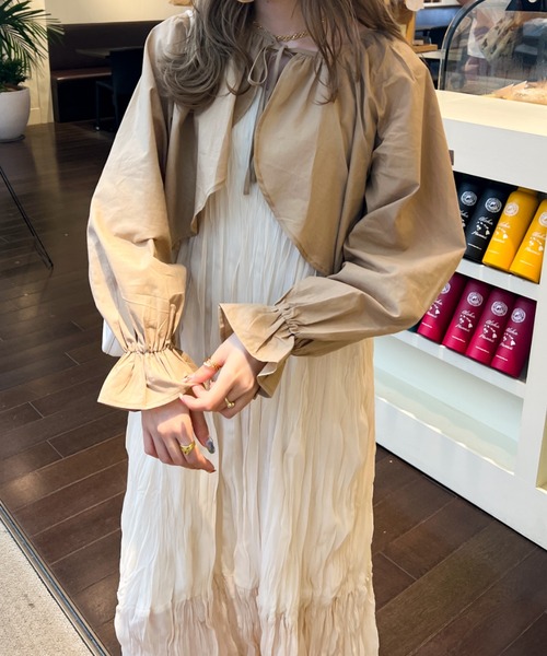 Ambre Ciel(アンブルシエル)の「2WAYボレロブラウス/【WEB/EC限定商品】(シャツ/ブラウス・レディース・ベージュ/アイボリー・FREE)」の9枚目の写真