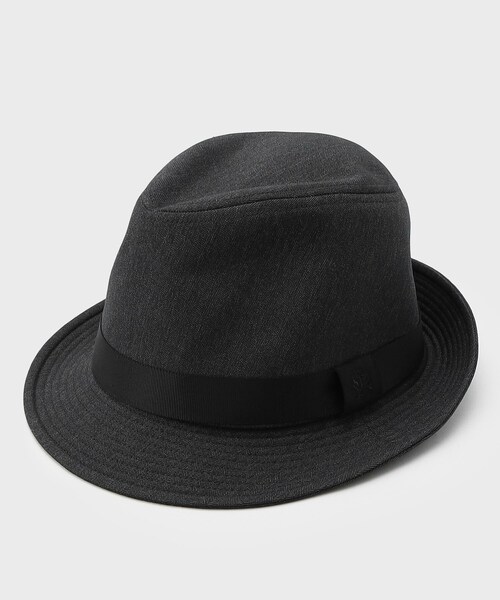 TAKEO KIKUCHI（タケオキクチ）の「◆【Made in JAPAN】ヘリンボンクラシックハット（ハット・メンズ・チャコールグレー/ネイビー・00）」の2枚目の写真