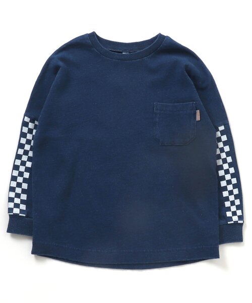 BREEZE（ブリーズ）の「WEB限定 インディゴTシャツ（Tシャツ/カットソー・キッズ・ブルー/サックスブルー・120/130/110/90/80/140/100）」の3枚目の写真