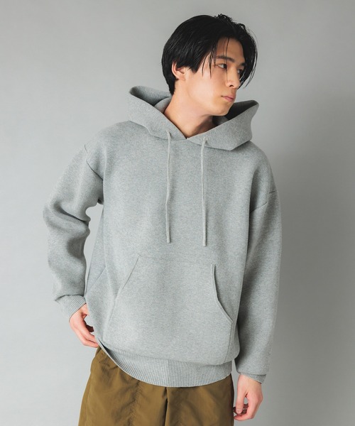 NewAnce(ニュアンス)の「【NewAnce】ビッグシルエットヘビーウェイトニットパーカー(パーカー・メンズ・ブラック/ネイビー/グレー/アイボリー・4/5)」の3枚目の写真