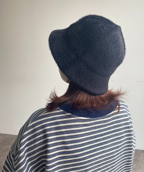 CPCM（シーピーシーエム）の「シャギーファーバケットハット（ハット・レディース・ブラック/ベージュ/アイボリー・FREE）」の4枚目の写真