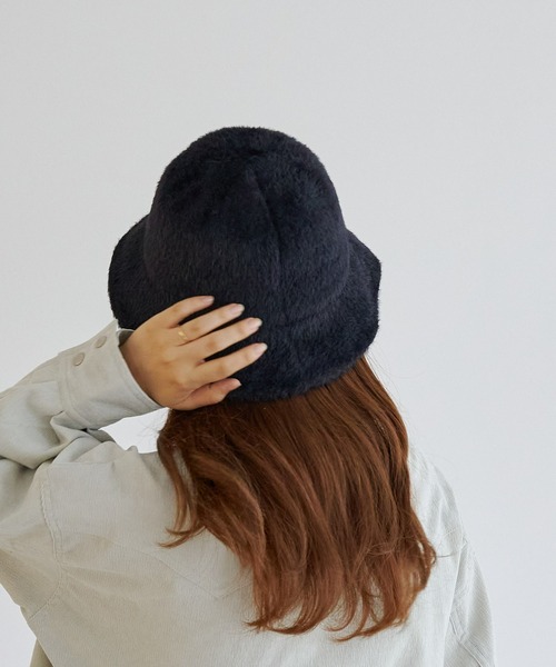 CPCM（シーピーシーエム）の「シャギーファーバケットハット（ハット・レディース・ブラック/ベージュ/アイボリー・FREE）」の6枚目の写真