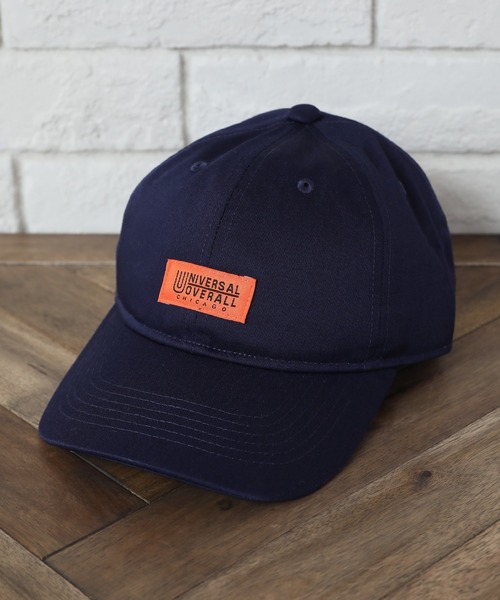 UNIVERSAL OVERALL（ユニバーサルオーバーオール）の「【UNIVERSAL OVERALL/ユニバーサルオーバーオール】TCツイルワンポイント ローキャップ/ワークキャップ（キャップ・メンズ・ネイビー/アイボリー・FREE）」の2枚目の写真