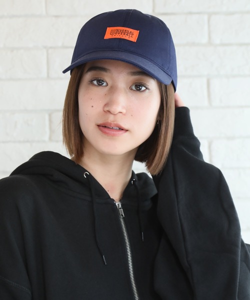 UNIVERSAL OVERALL（ユニバーサルオーバーオール）の「【UNIVERSAL OVERALL/ユニバーサルオーバーオール】TCツイルワンポイント ローキャップ/ワークキャップ（キャップ・メンズ・ネイビー/アイボリー・FREE）」の7枚目の写真