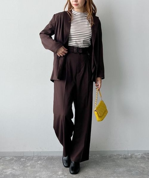 mysty woman（ミスティウーマン）の「ウォッシャブルパワショルニット 166516（ニット/セーター・レディース・ブラック/ダークブラウン/オフホワイト/ホワイト系その他/ブラック系その他・FREE）」の22枚目の写真