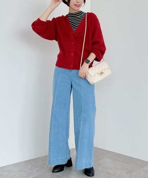 mysty woman（ミスティウーマン）の「ウォッシャブルパワショルニット 166516（ニット/セーター・レディース・ブラック/ダークブラウン/オフホワイト/ホワイト系その他/ブラック系その他・FREE）」の16枚目の写真