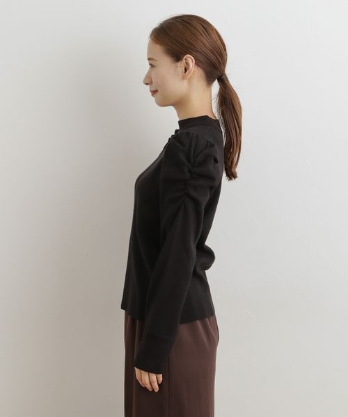 mysty woman（ミスティウーマン）の「ウォッシャブルパワショルニット 166516（ニット/セーター・レディース・ブラック/ダークブラウン/オフホワイト/ホワイト系その他/ブラック系その他・FREE）」の13枚目の写真