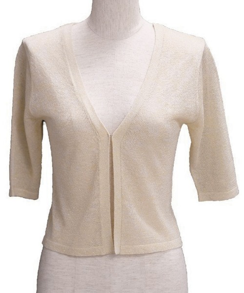CISLYS(シスリス)の「【CISLYS】Shine 2way compact cardigan(カーディガン/ボレロ・レディース・グレー/アイボリー/ブラウン・FREE)」の6枚目の写真