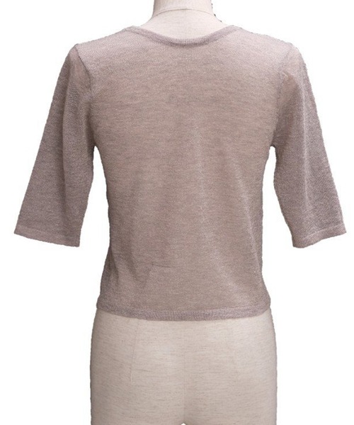 CISLYS(シスリス)の「【CISLYS】Shine 2way compact cardigan(カーディガン/ボレロ・レディース・グレー/アイボリー/ブラウン・FREE)」の5枚目の写真