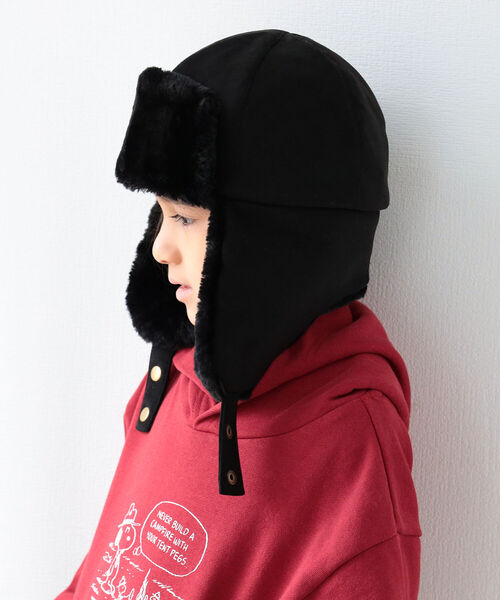 B:MING by BEAMS（ビーミングバイビームス）の「B:MING by BEAMS / フライトキャップ（キャップ・キッズ・ベージュ系その他/オリーブ/ブラック・ONE SIZE）」の8枚目の写真