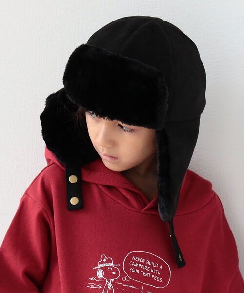 B:MING by BEAMS（ビーミングバイビームス）の「B:MING by BEAMS / フライトキャップ（キャップ・キッズ・ベージュ系その他/オリーブ/ブラック・ONE SIZE）」の5枚目の写真