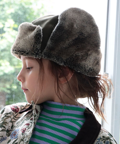 B:MING by BEAMS（ビーミングバイビームス）の「B:MING by BEAMS / フライトキャップ（キャップ・キッズ・ベージュ系その他/オリーブ/ブラック・ONE SIZE）」の12枚目の写真